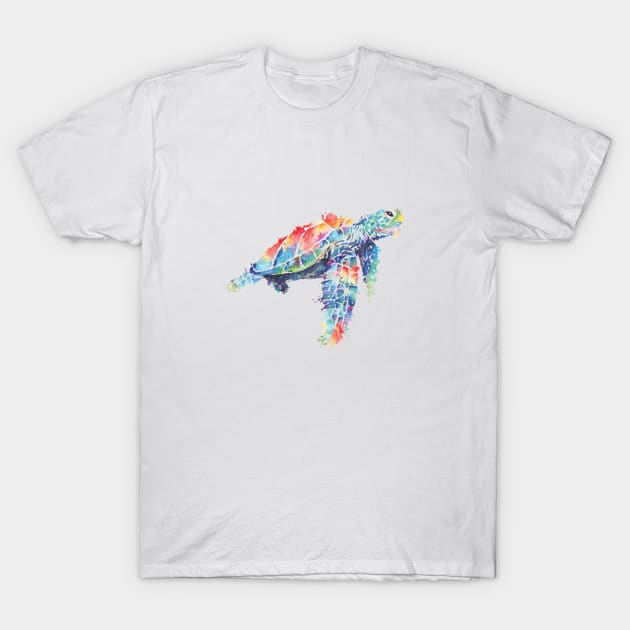 Tie dye, watercolor turtle T-Shirt by YaiVargas